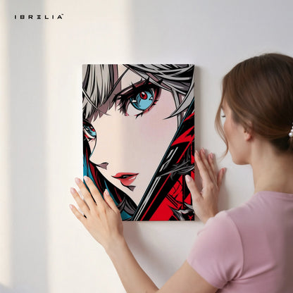 Anime Girl Portrait Wall Art – Aesthetic Anime Canvas Frame | Modern Anime Poster Pakistan | IBRELIA™ IBRELIA