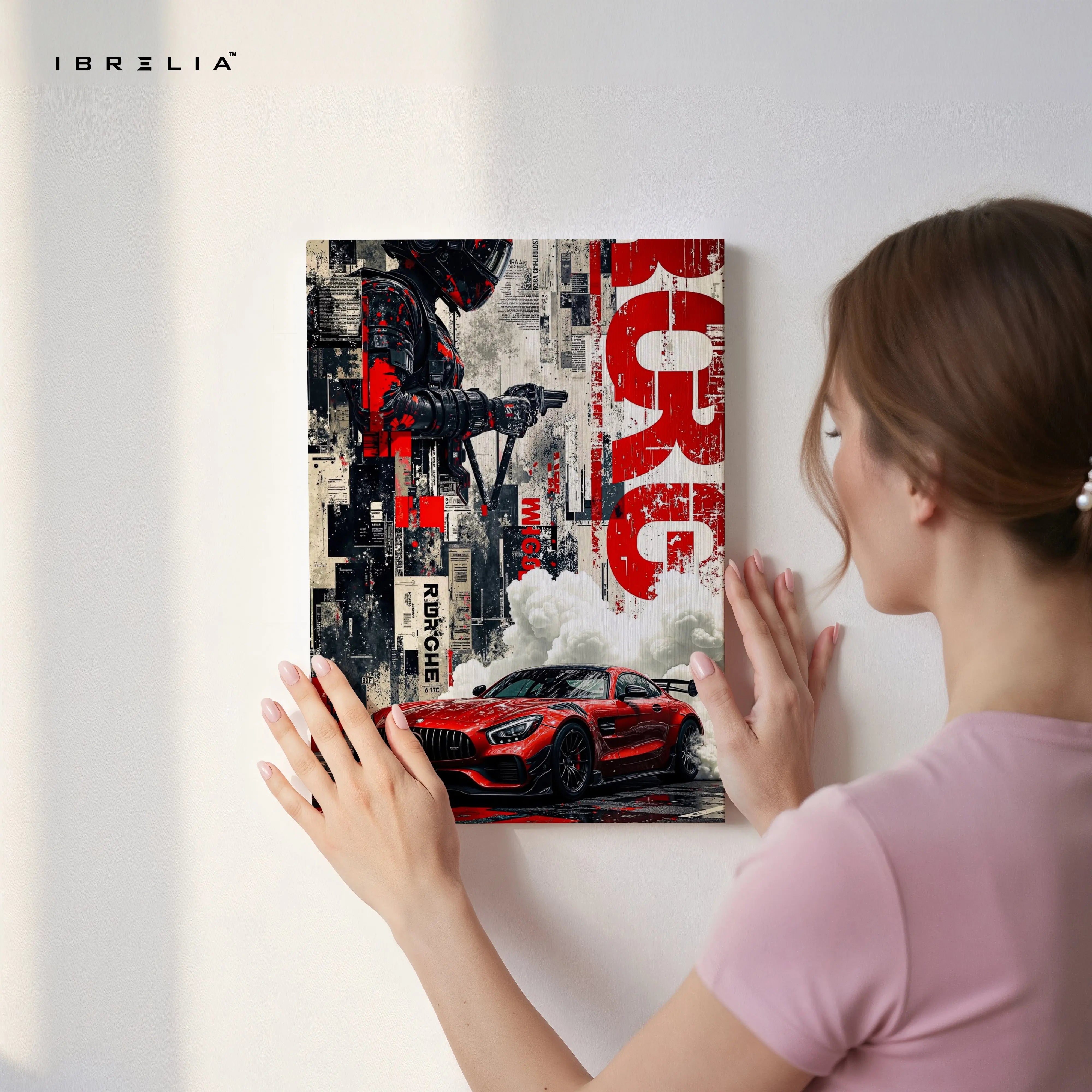 Mercedes AMG Rogue Driver Wall Art – Street Racing Canvas Frame Pakistan | Urban Performance Poster | IBRELIA™ IBRELIA
