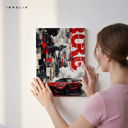 Mercedes AMG Rogue Driver Wall Art – Street Racing Canvas Frame Pakistan | Urban Performance Poster | IBRELIA™ IBRELIA
