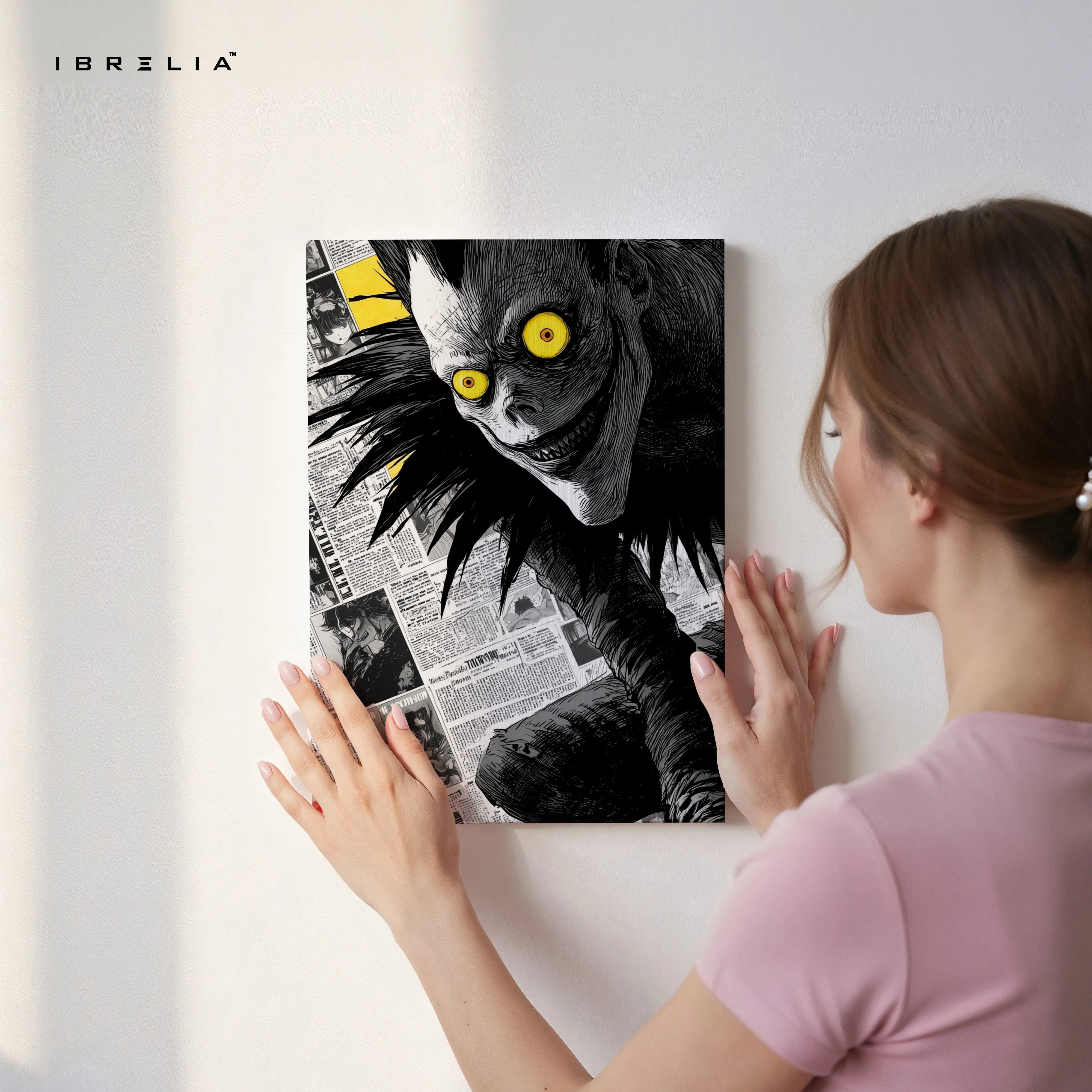 Ryuk Death Note Wall Art – Dark Anime Canvas Frame | Shinigami Poster Pakistan | IBRELIA™ IBRELIA