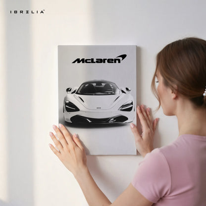 McLaren Minimal Front View Wall Art – Luxury Supercar Poster | 4K Ultra Wrap Frame Wall Art in Pakistan | IBRELIA™ IBRELIA