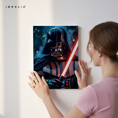 Dark Sith Warrior Wall Art – Futuristic Lightsaber Canvas Frame | Sci-Fi Villain Poster Pakistan | IBRELIA™ IBRELIA