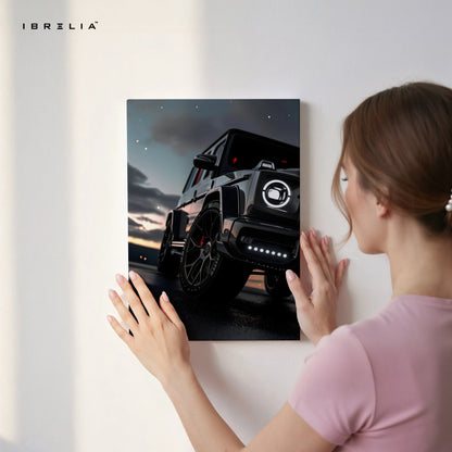 Mercedes G Wagon Night Drive Wall Art – Luxury SUV Aesthetic Canvas Frame | G-Class Poster Pakistan | IBRELIA™ IBRELIA