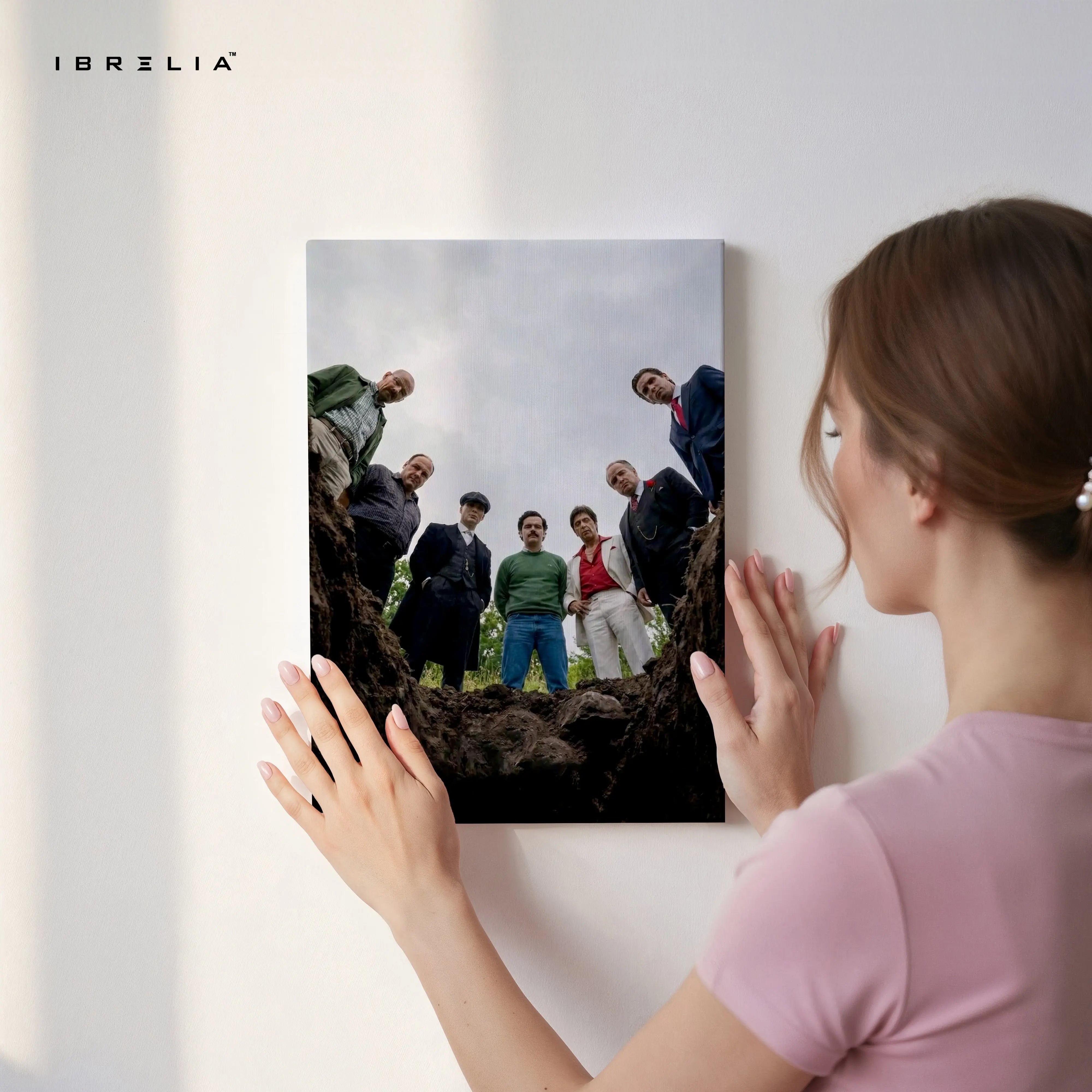 Mafia Crew Cinematic Wall Art – Gangster Scene Canvas Frame | Crime Drama Aesthetic Decor Pakistan | IBRELIA™ IBRELIA