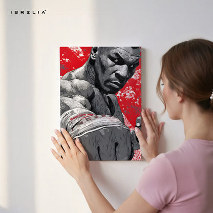 Mike Tyson Punch Wall Art – Boxing Power Canvas Frame | Fighter Street Style Poster Pakistan | IBRELIA™ IBRELIA