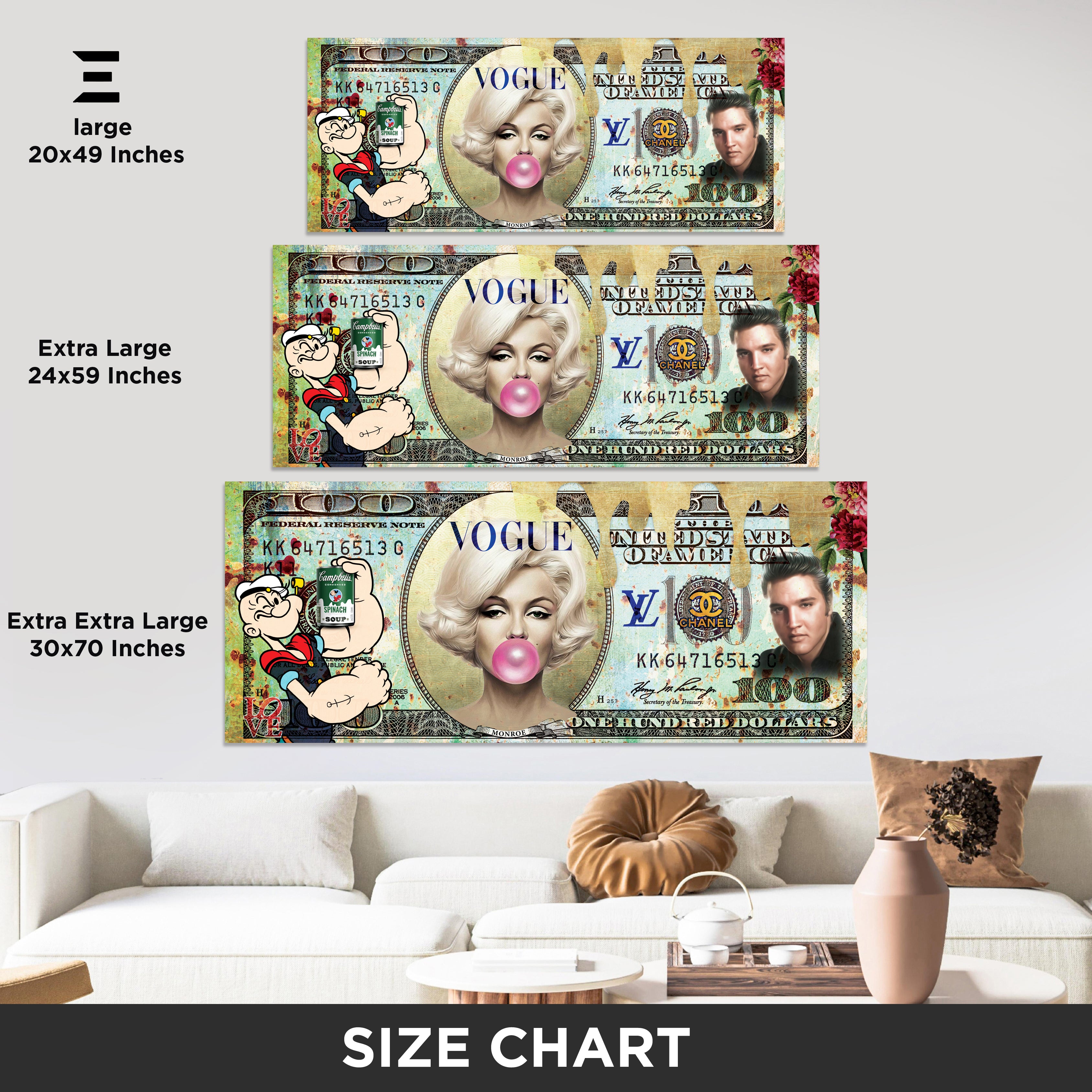 Ultra Wide Wall Art – Exclusive Pop Art Dollar Design | IBRELIA