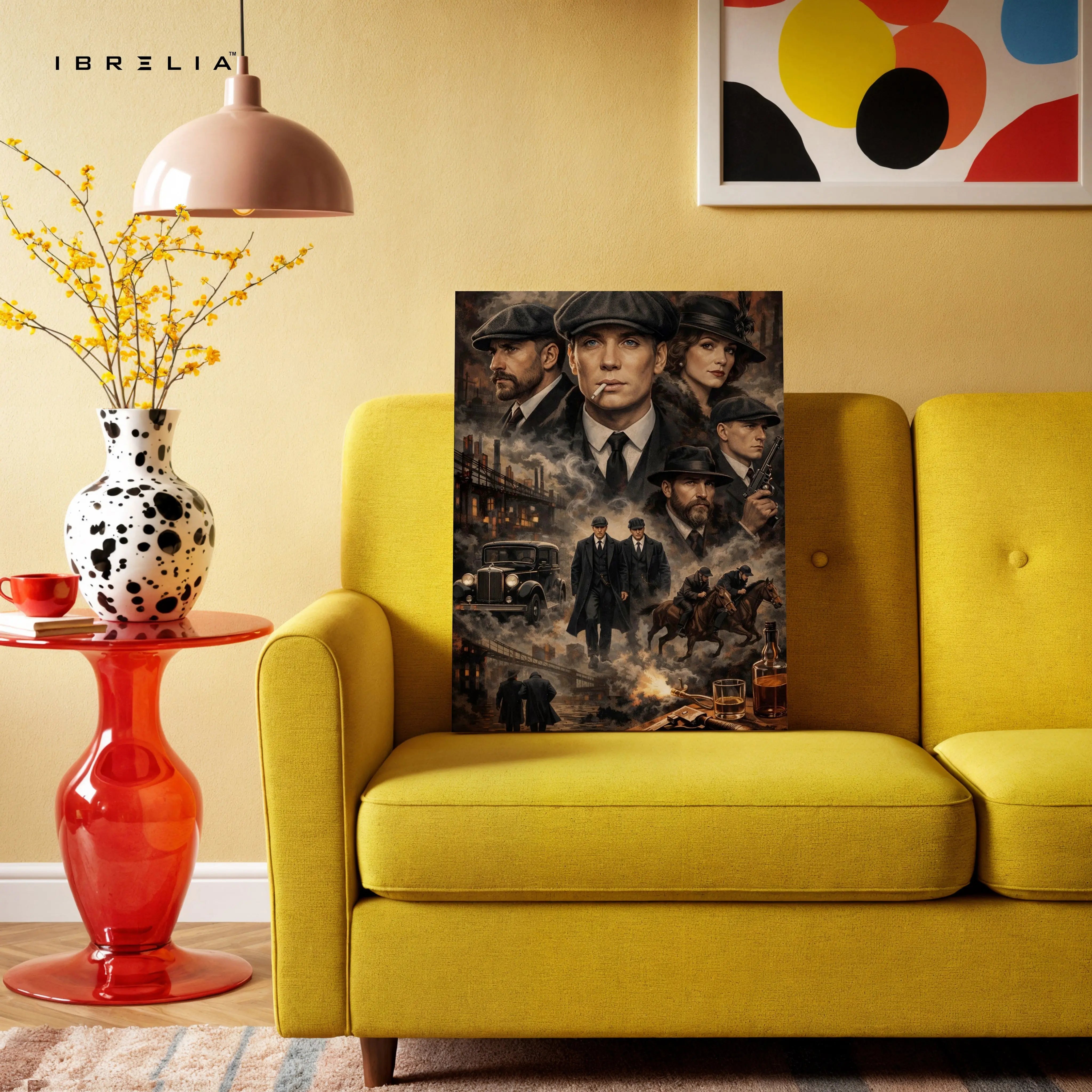 Peaky Blinders Collage Wall Art – Thomas Shelby Gang Canvas Frame | Vintage Crime Series Poster Pakistan | IBRELIA™ IBRELIA