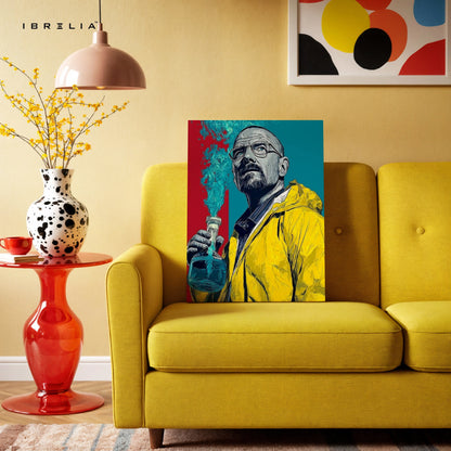 Heisenberg Breaking Bad Wall Art – Walter White Canvas Frame | TV Series Poster Pakistan | IBRELIA™ IBRELIA
