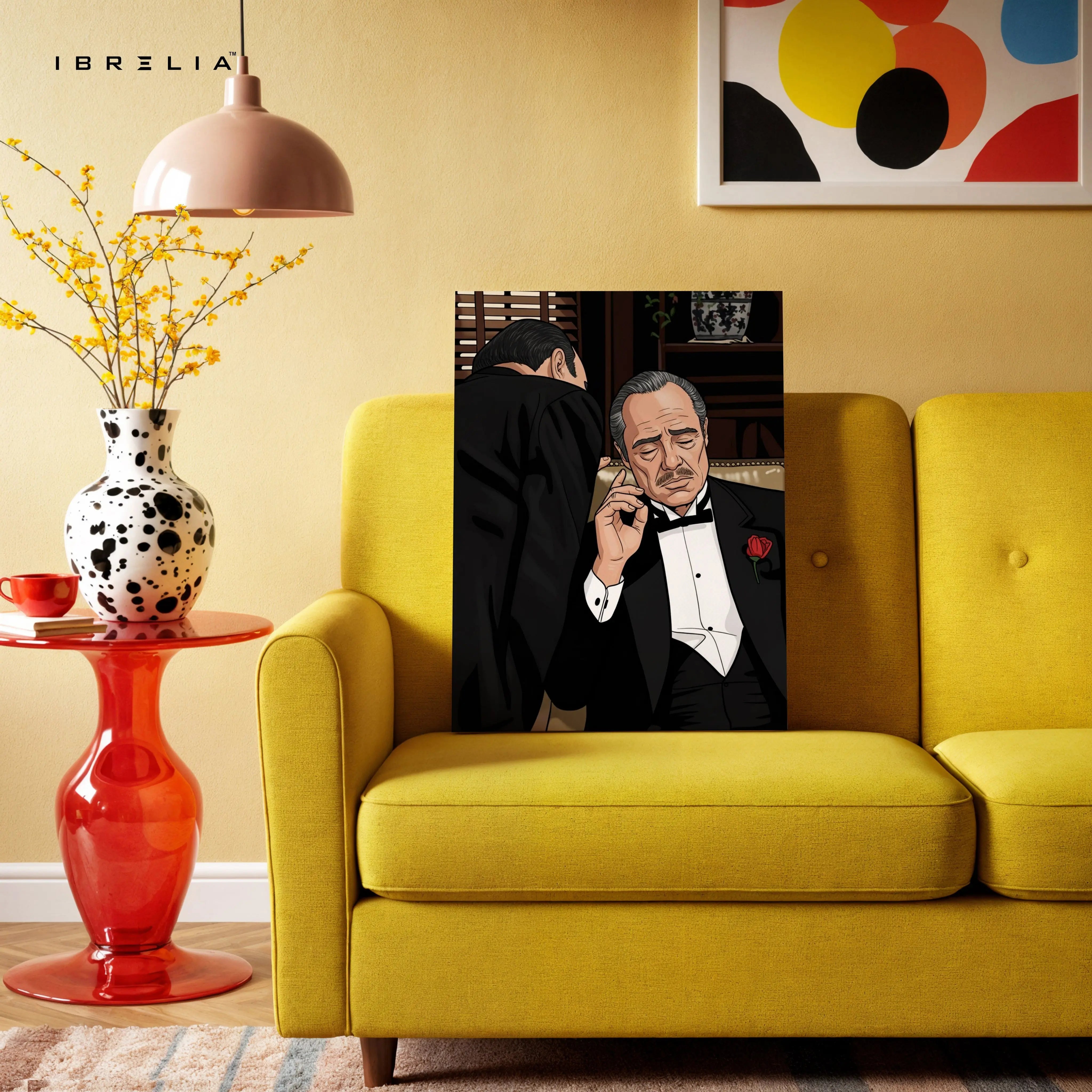Mafia Boss Whisper Wall Art – Power Legacy Canvas Frame | Classic Crime Scene Decor Pakistan | IBRELIA™ IBRELIA