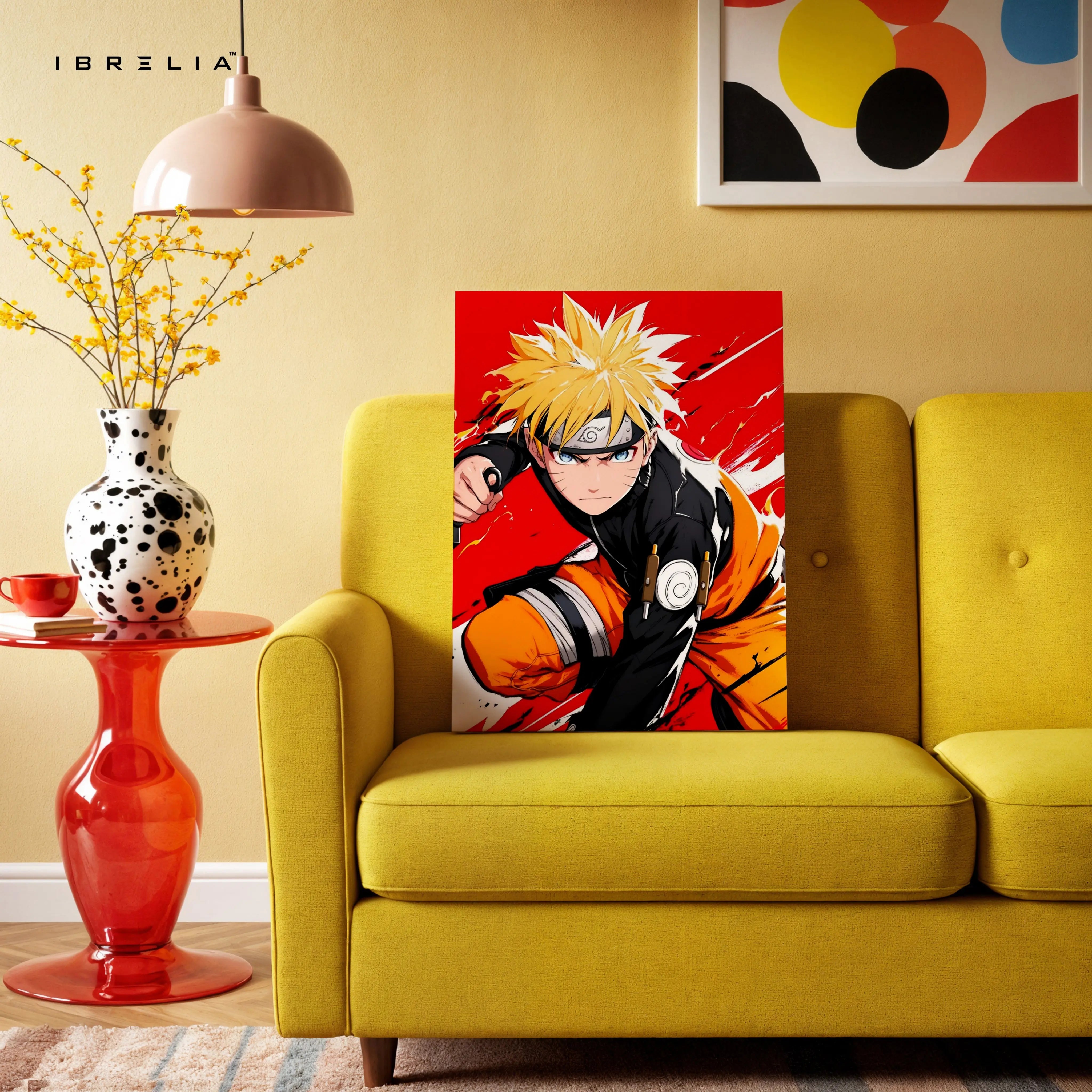 Naruto Action Wall Art – Anime Battle Canvas Frame | Naruto Uzumaki Poster Pakistan | IBRELIA™ IBRELIA