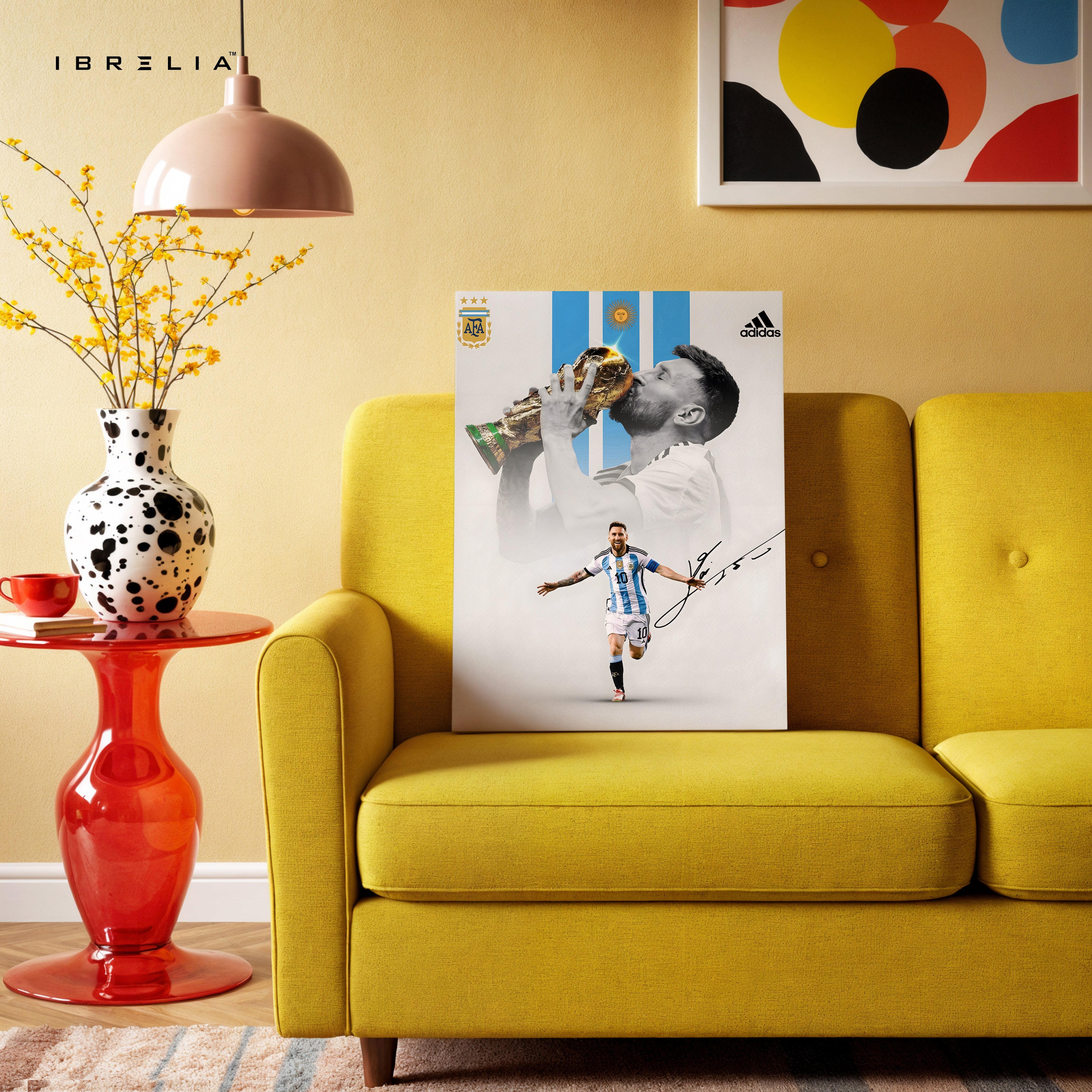 Lionel Messi World Cup Victory Wall Frame | 4K Ultra Wrap Frame Wall Art in Pakistan | IBRELIA™
