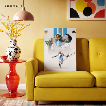 Lionel Messi World Cup Victory Wall Frame | 4K Ultra Wrap Frame Wall Art in Pakistan | IBRELIA™