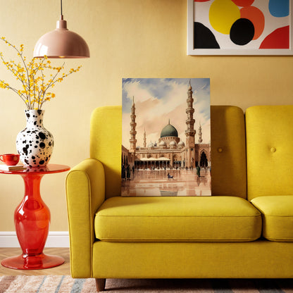 Masjid e Nabawi Courtyard Art – Madinah Serenity | 4K Ultra Wrap Frame Wall Art in Pakistan | IBRELIA™
