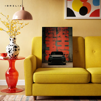 Range Rover Urban Power Wall Art – Luxury SUV Street Style Canvas Frame | Modern Car Poster Pakistan | IBRELIA™ IBRELIA