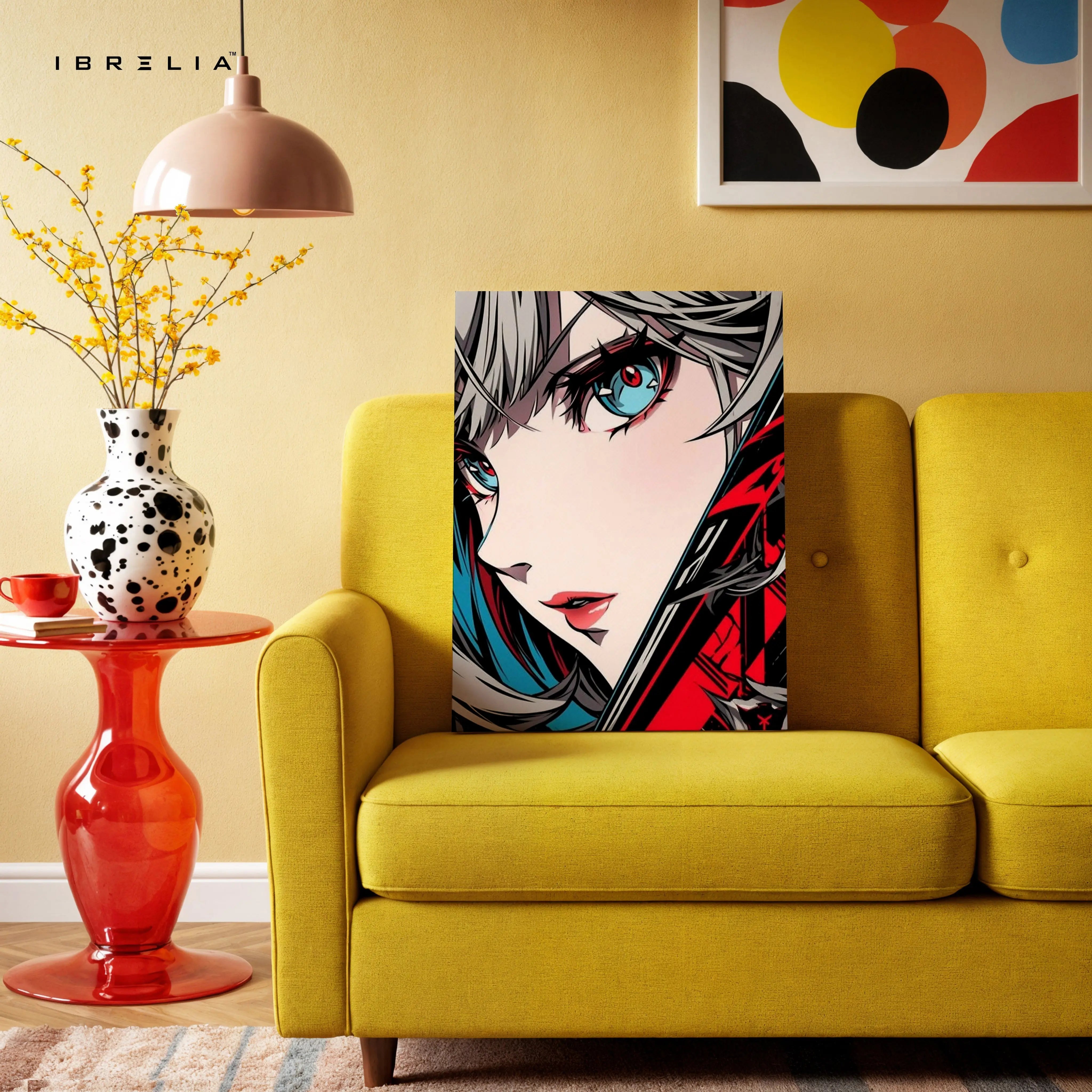 Anime Girl Portrait Wall Art – Aesthetic Anime Canvas Frame | Modern Anime Poster Pakistan | IBRELIA™ IBRELIA