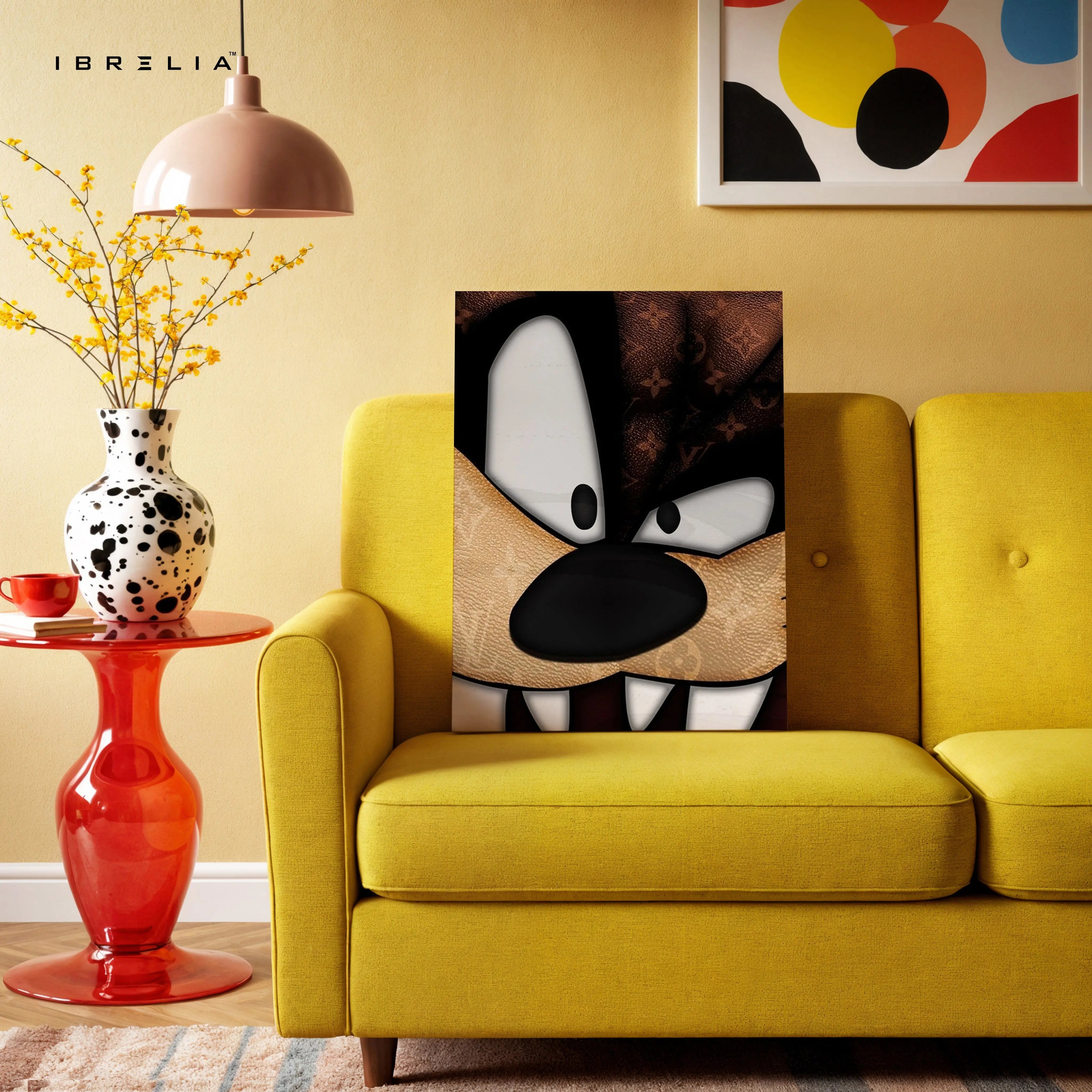 Louis Vuitton x Taz Wall Art – Premium Luxury Cartoon Canvas Frame | Designer Street Style Poster Pakistan | IBRELIA™ IBRELIA