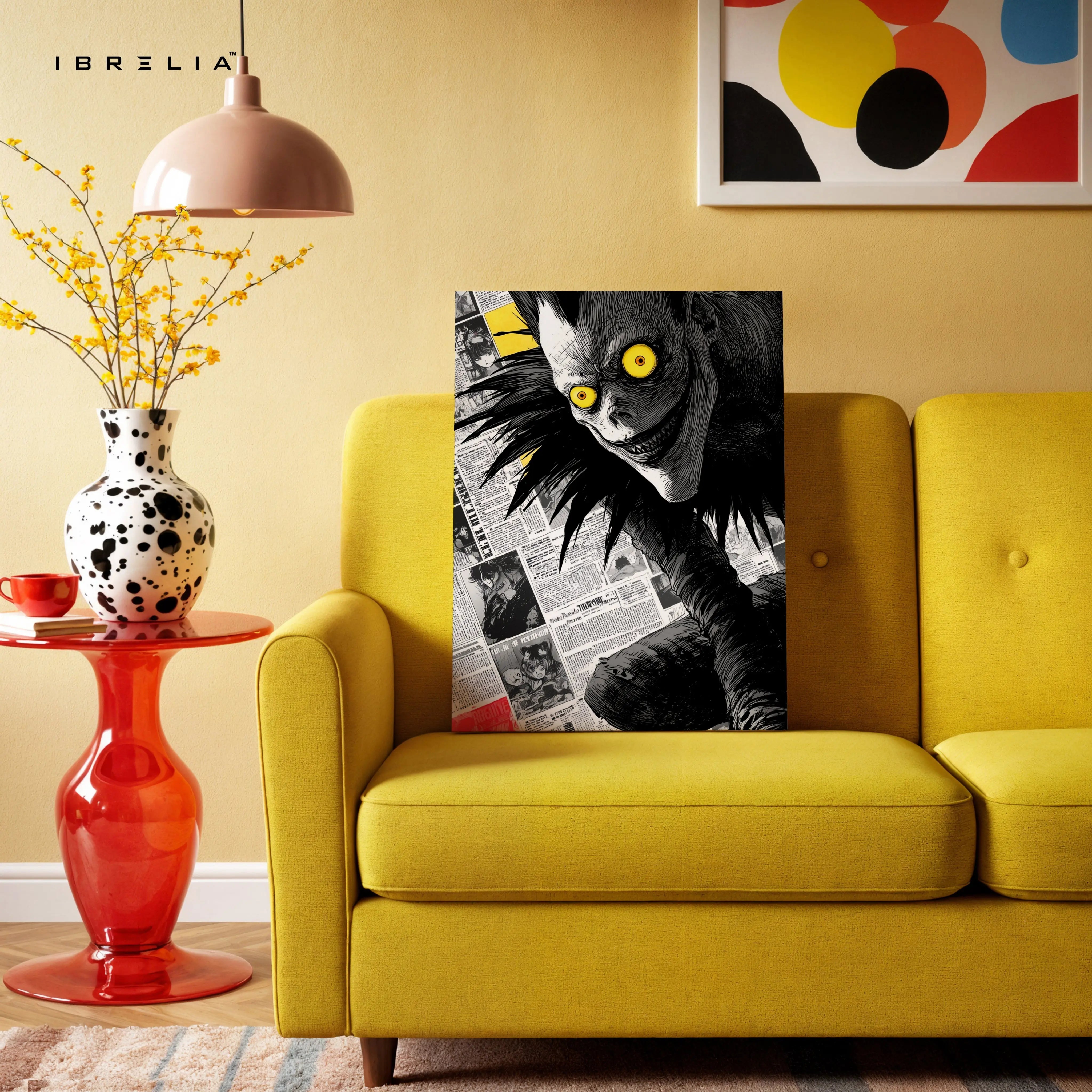 Ryuk Death Note Wall Art – Dark Anime Canvas Frame | Shinigami Poster Pakistan | IBRELIA™ IBRELIA