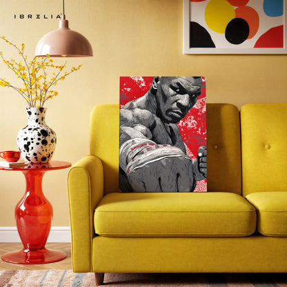 Mike Tyson Punch Wall Art – Boxing Power Canvas Frame | Fighter Street Style Poster Pakistan | IBRELIA™ IBRELIA