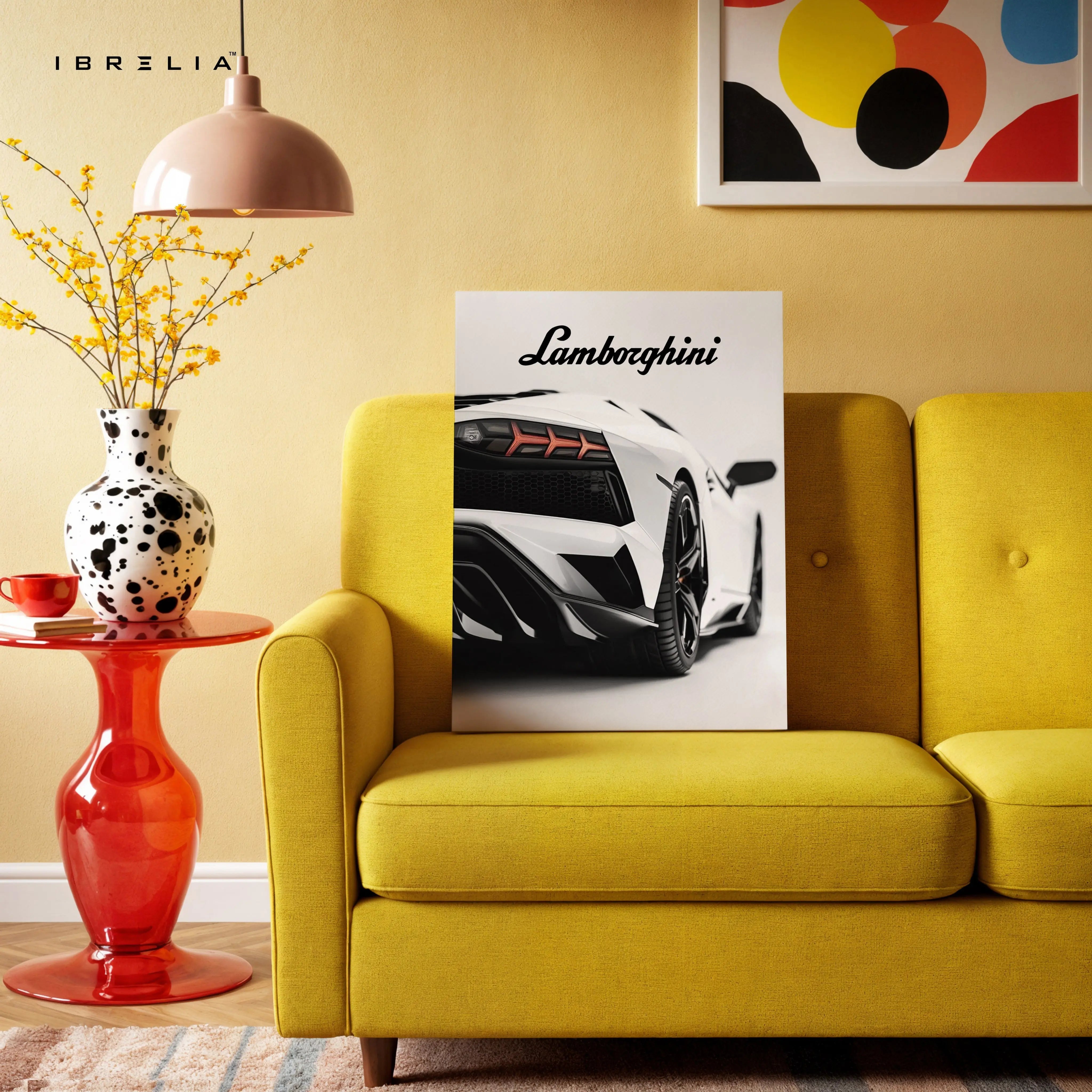 Lamborghini Rear Detail Wall Art – Luxury Supercar Poster | 4K Ultra Wrap Frame Wall Art in Pakistan | IBRELIA™ IBRELIA