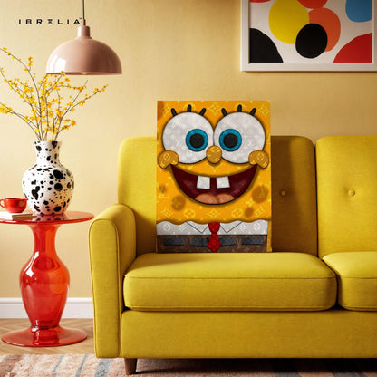 Louis Vuitton x SpongeBob Wall Art – Luxury Cartoon Canvas Frame | Designer Pop Art Poster Pakistan | IBRELIA™ IBRELIA