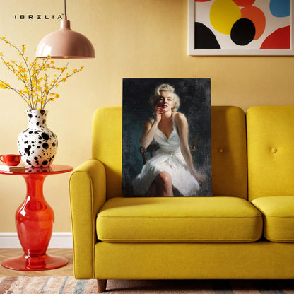 Vintage Glam Icon Art – Classic Hollywood Woman Portrait Wall Art | 4K Ultra Wrap Frame Wall Art in Pakistan | IBRELIA™ IBRELIA