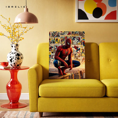 Spider-Man City Wall Art – Marvel Superhero Canvas Frame | Spider-Man Poster Pakistan | IBRELIA™ IBRELIA