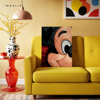 Louis Vuitton x Mickey Wall Art – Luxury Cartoon Canvas Frame | Designer Street Style Poster Pakistan | IBRELIA™ IBRELIA