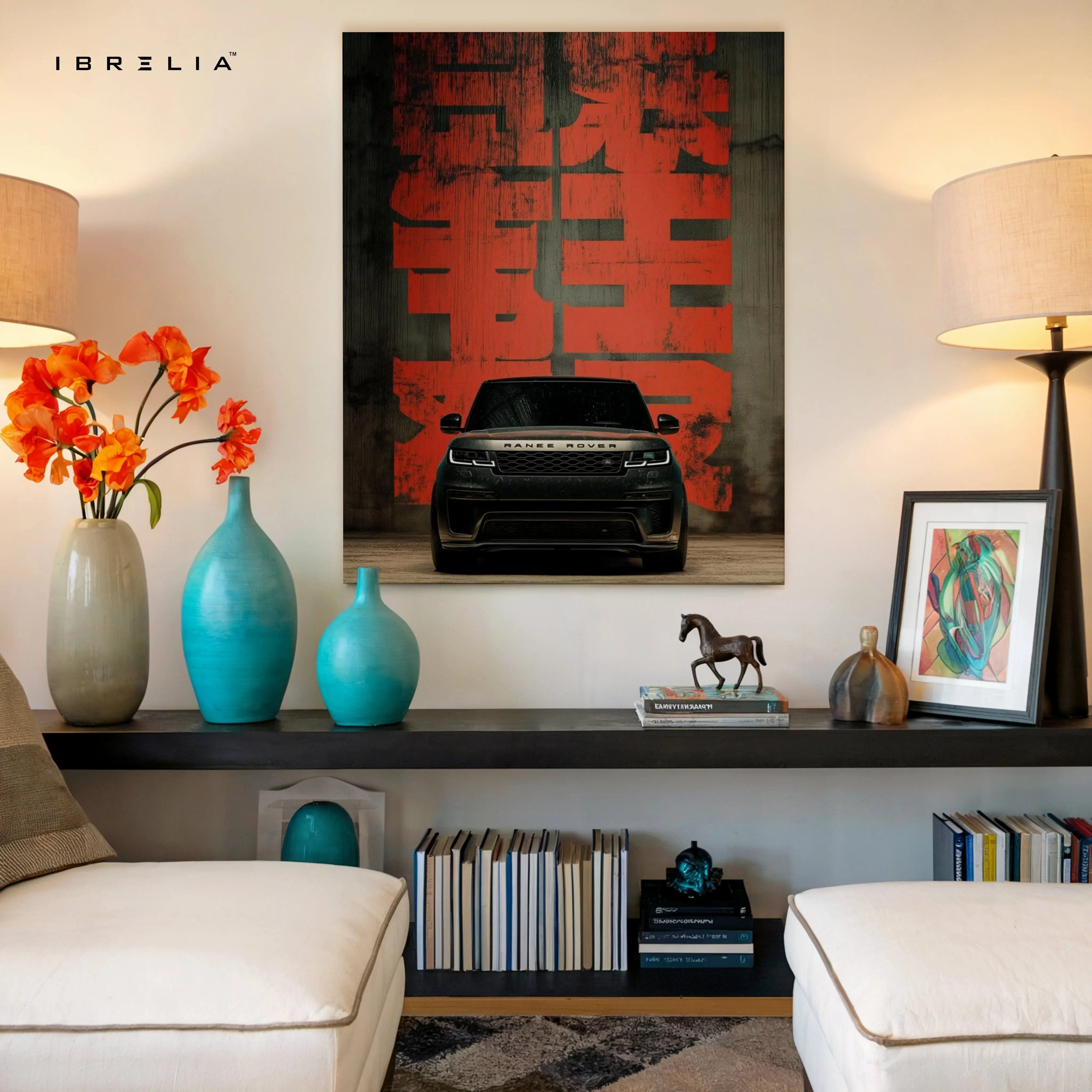 Range Rover Urban Power Wall Art – Luxury SUV Street Style Canvas Frame | Modern Car Poster Pakistan | IBRELIA™ IBRELIA