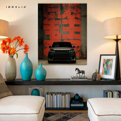 Range Rover Urban Power Wall Art – Luxury SUV Street Style Canvas Frame | Modern Car Poster Pakistan | IBRELIA™ IBRELIA