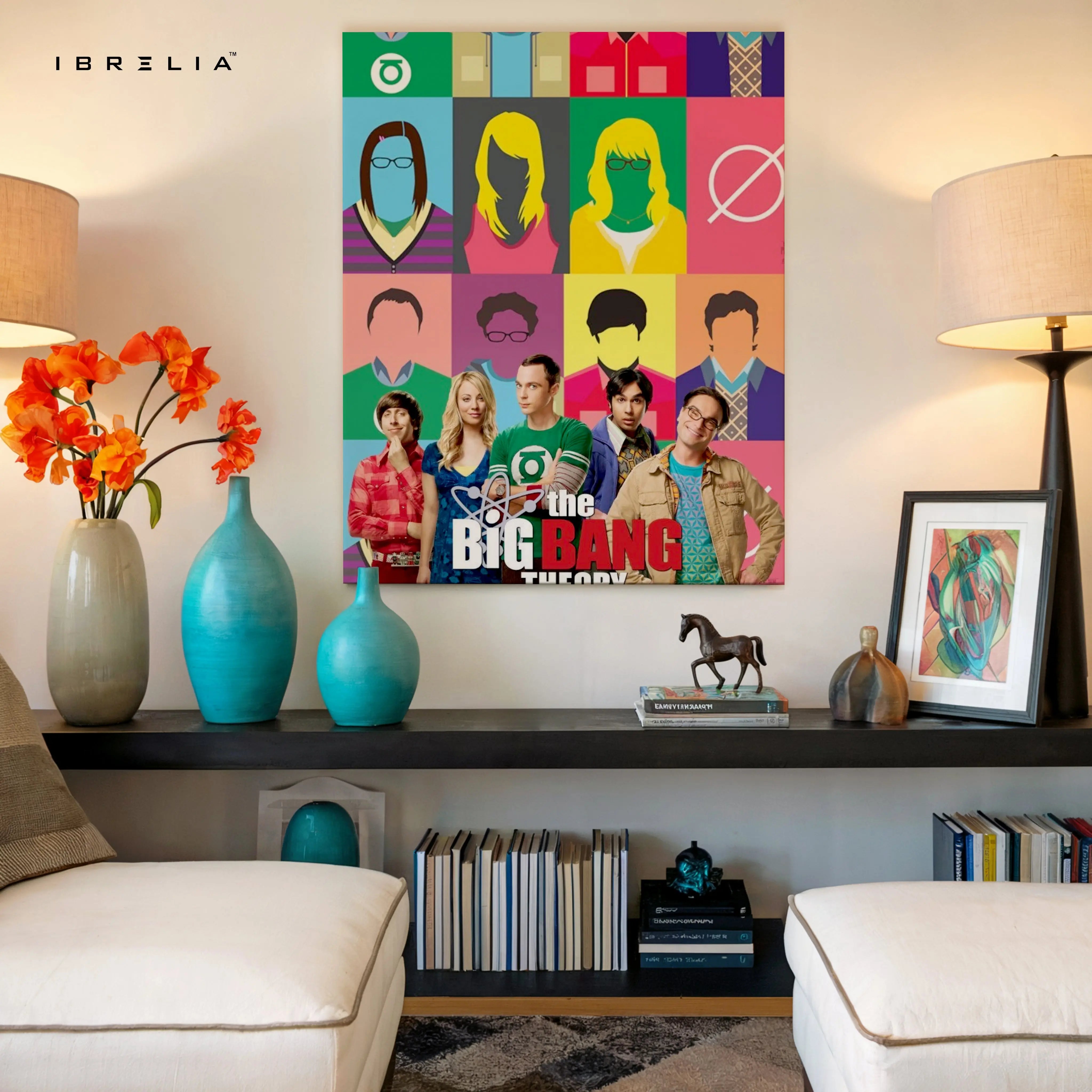 The Big Bang Theory Wall Art – Sitcom Characters Canvas Frame | Pop Culture Poster Pakistan | IBRELIA™ IBRELIA
