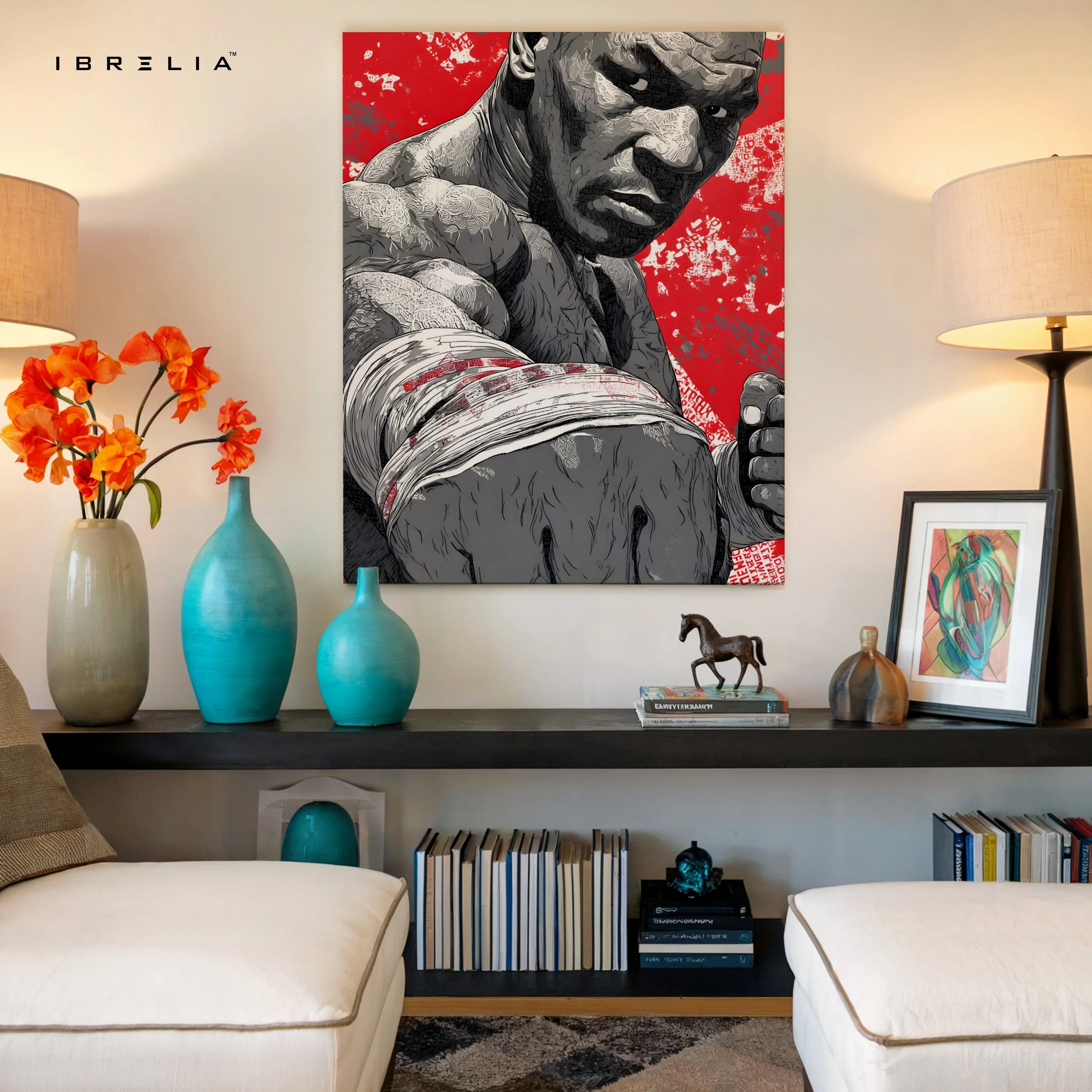 Mike Tyson Punch Wall Art – Boxing Power Canvas Frame | Fighter Street Style Poster Pakistan | IBRELIA™ IBRELIA