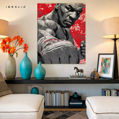 Mike Tyson Punch Wall Art – Boxing Power Canvas Frame | Fighter Street Style Poster Pakistan | IBRELIA™ IBRELIA