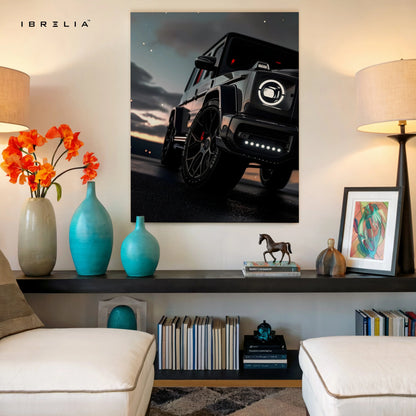 Mercedes G Wagon Night Drive Wall Art – Luxury SUV Aesthetic Canvas Frame | G-Class Poster Pakistan | IBRELIA™ IBRELIA