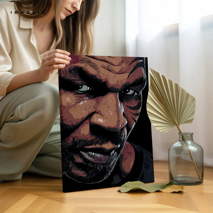 Mike Tyson Portrait Wall Art – Intense Boxing Legend Canvas Frame | Fighter Street Style Poster Pakistan | IBRELIA™ IBRELIA