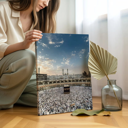 Kaaba Tawaf Serenity Art – Makkah Haram Sunset Wall Art | 4K Ultra Wrap Frame Wall Art in Pakistan | IBRELIA™ IBRELIA
