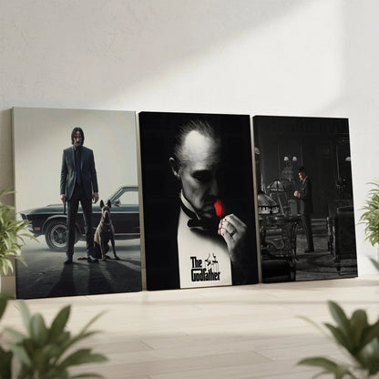 Mafia Legends Cinematic Icons 3 Panel 4K Ultra HD Wall Art in Pakistan | IBRELIA™ IBRELIA