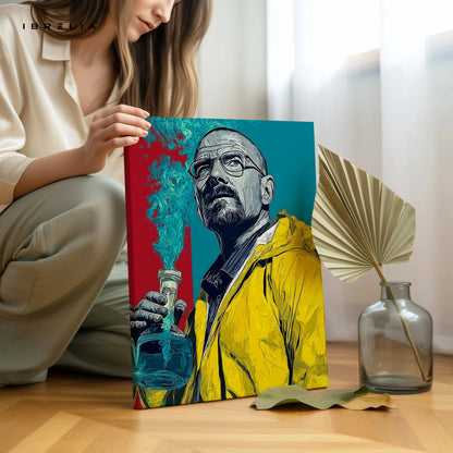 Heisenberg Breaking Bad Wall Art – Walter White Canvas Frame | TV Series Poster Pakistan | IBRELIA™ IBRELIA