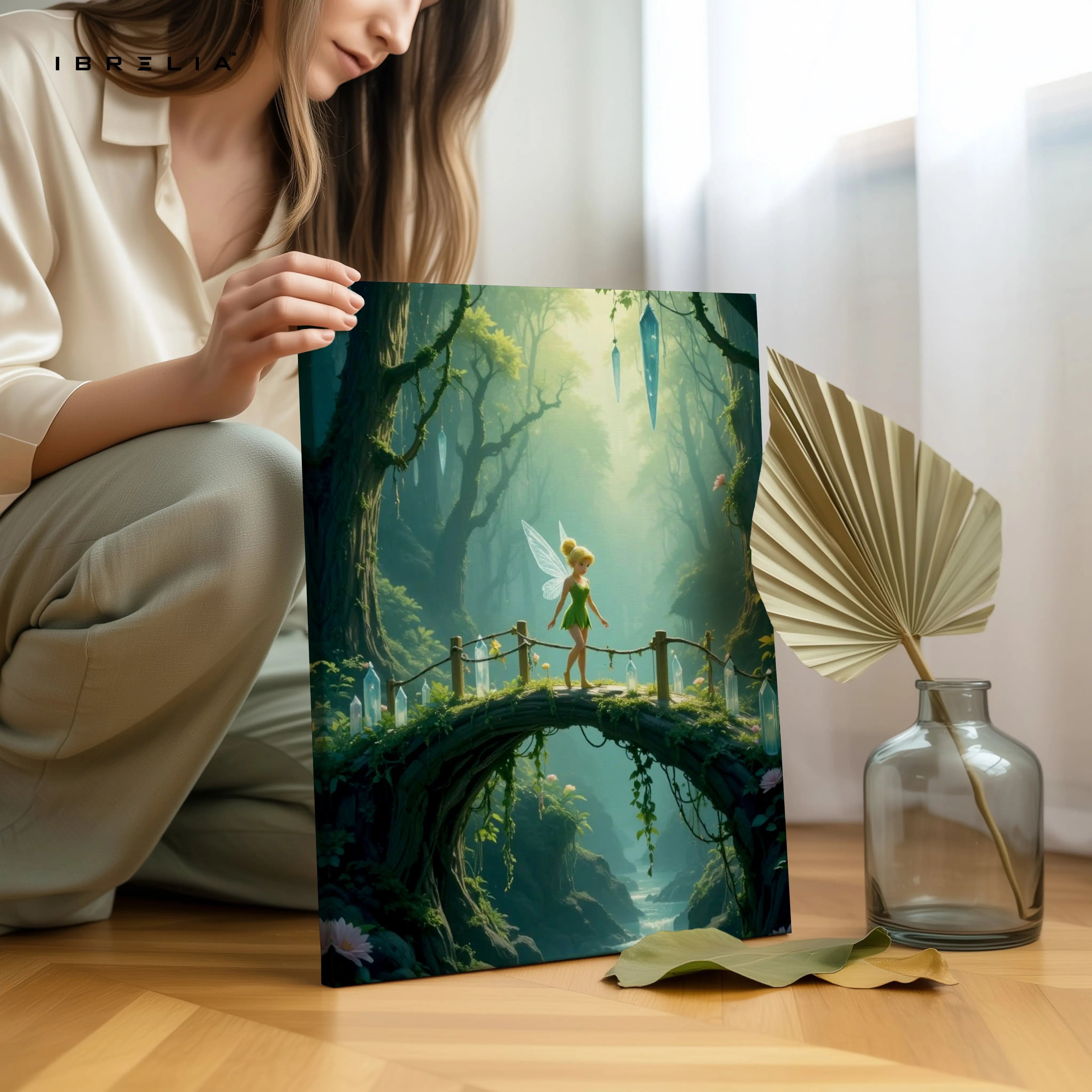Enchanted Forest Fairy Wall Art – Magical Nature Fantasy Canvas Frame | Dreamy Aesthetic Decor Pakistan | IBRELIA™ IBRELIA