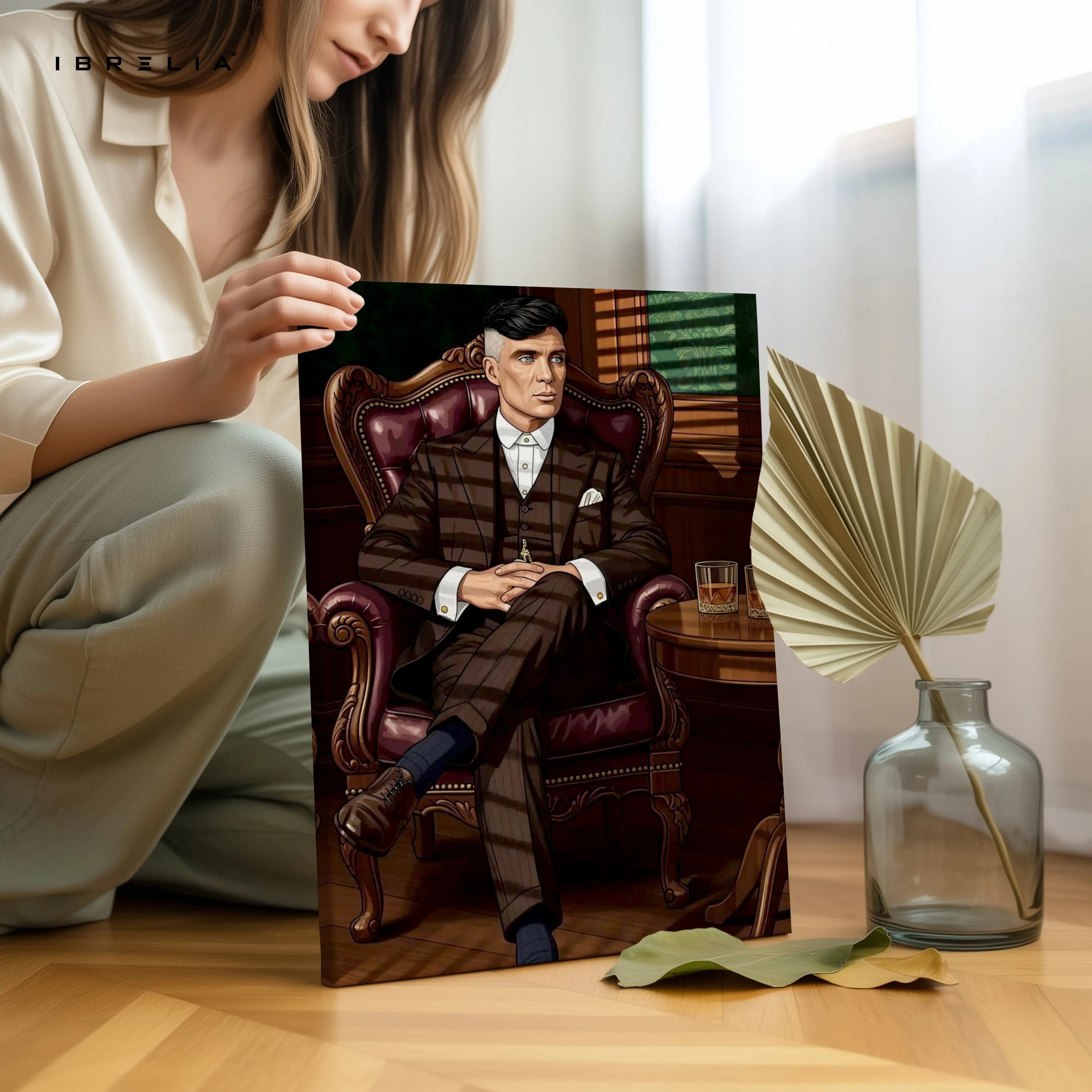 Thomas Shelby Peaky Blinders Wall Art – Luxury Mafia Portrait Canvas Frame | Vintage Gentleman Poster Pakistan | IBRELIA™ IBRELIA