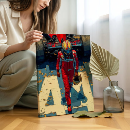 Ferrari F1 Victory Walk Wall Art – Motorsport Racing Canvas Frame | Formula 1 Champion Poster Pakistan | IBRELIA™ IBRELIA