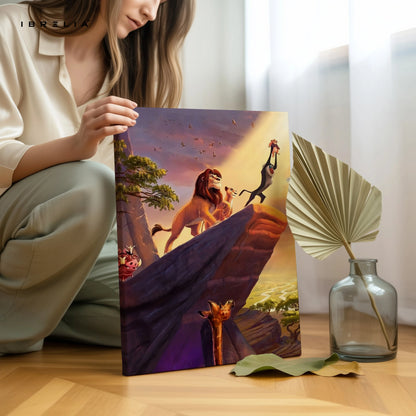 Lion King Pride Rock Wall Art – Iconic Jungle Scene Canvas Frame | Animated Movie Decor Pakistan | IBRELIA™ IBRELIA