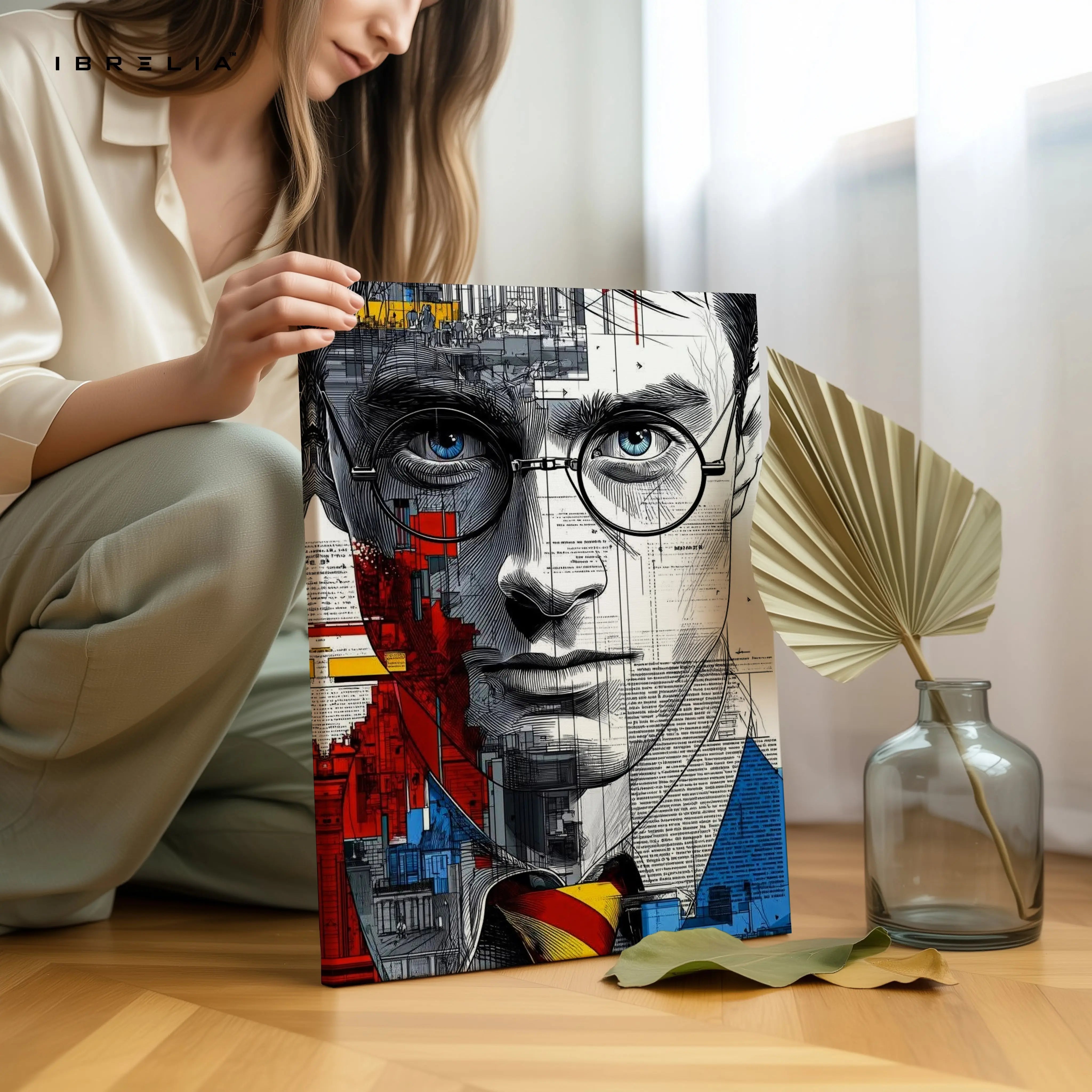 Modern Abstract Portrait Wall Art – Artistic Face Canvas Frame | Contemporary Art Poster Pakistan | IBRELIA™ IBRELIA