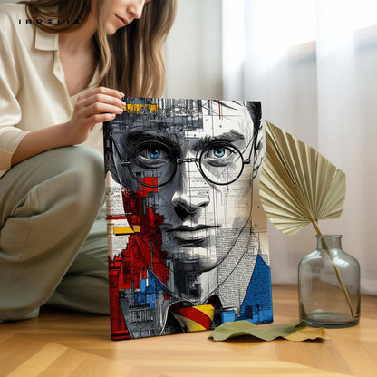 Modern Abstract Portrait Wall Art – Artistic Face Canvas Frame | Contemporary Art Poster Pakistan | IBRELIA™ IBRELIA