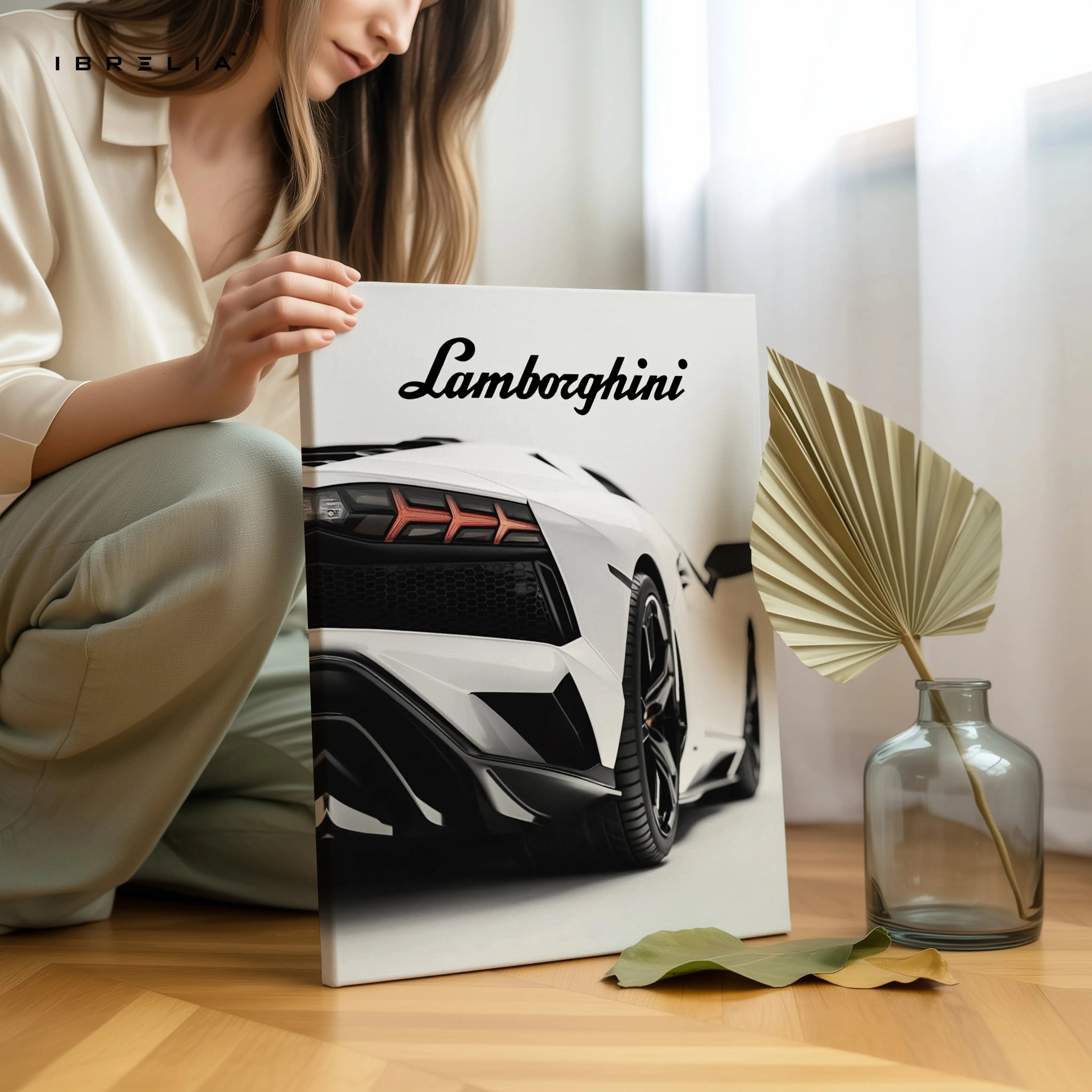 Lamborghini Rear Detail Wall Art – Luxury Supercar Poster | 4K Ultra Wrap Frame Wall Art in Pakistan | IBRELIA™ IBRELIA