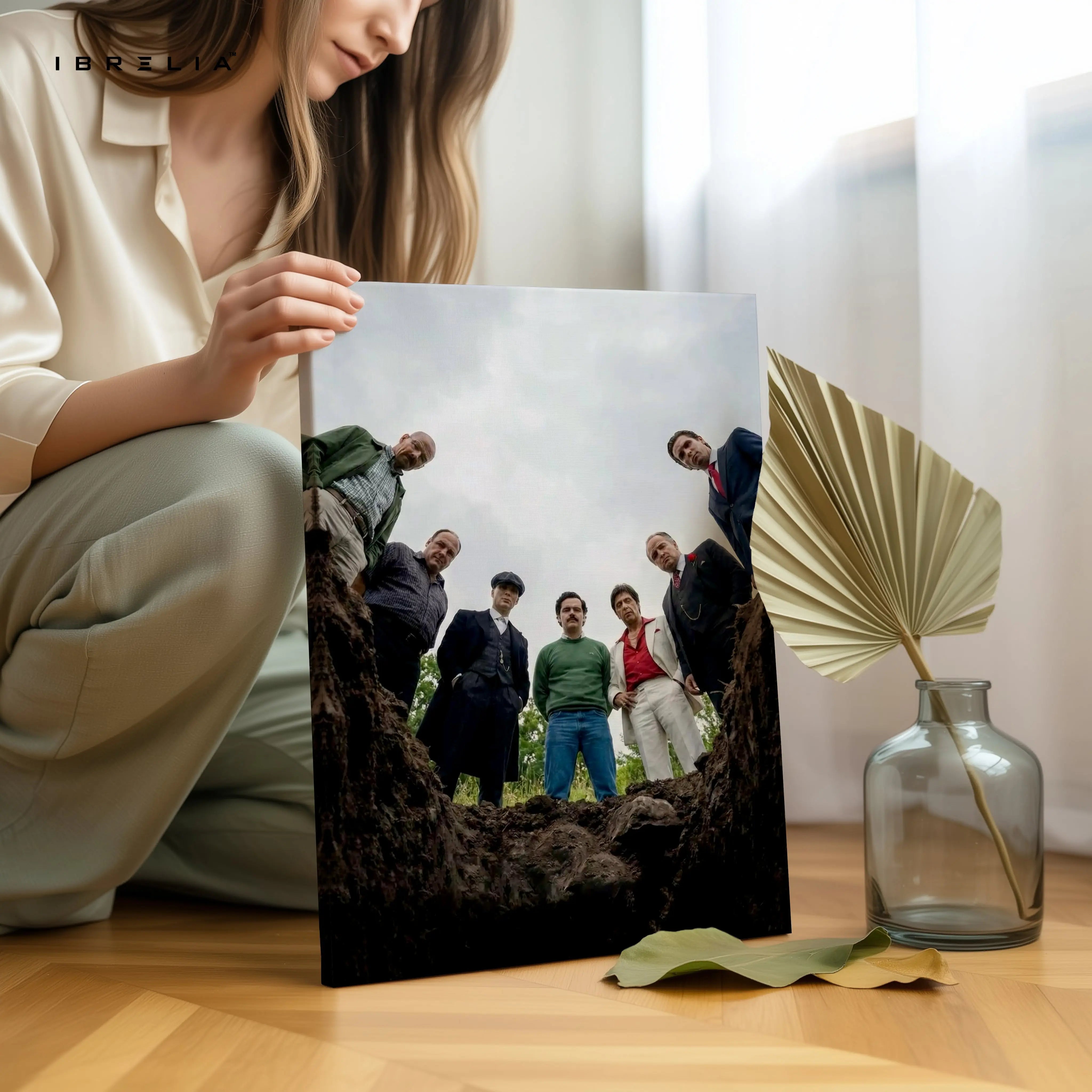 Mafia Crew Cinematic Wall Art – Gangster Scene Canvas Frame | Crime Drama Aesthetic Decor Pakistan | IBRELIA™ IBRELIA