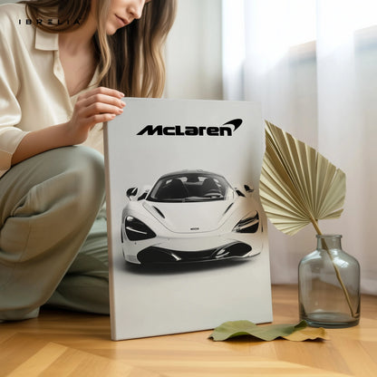 McLaren Minimal Front View Wall Art – Luxury Supercar Poster | 4K Ultra Wrap Frame Wall Art in Pakistan | IBRELIA™ IBRELIA