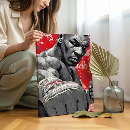 Mike Tyson Punch Wall Art – Boxing Power Canvas Frame | Fighter Street Style Poster Pakistan | IBRELIA™ IBRELIA