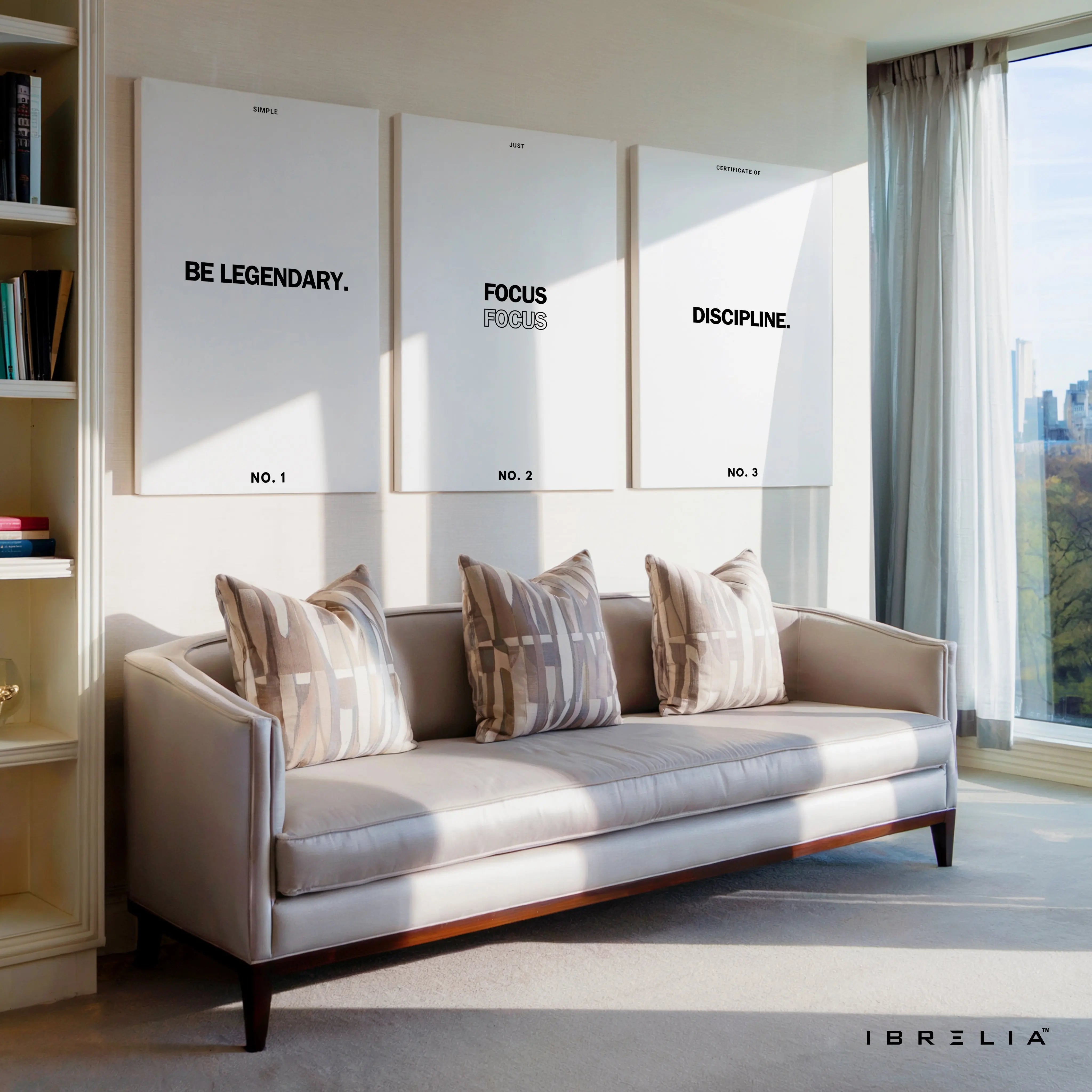 Legendary Focus Discipline 3 Panel Motivational 4K Ultra HD Wall Art in Pakistan | IBRELIA™ IBRELIA