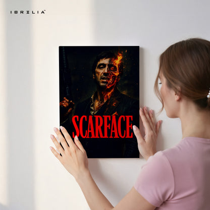 Scarface Inferno Portrait – Cinematic Crime Art 4K Ultra Wrap Frame Wall Art in Pakistan | IBRELIA™