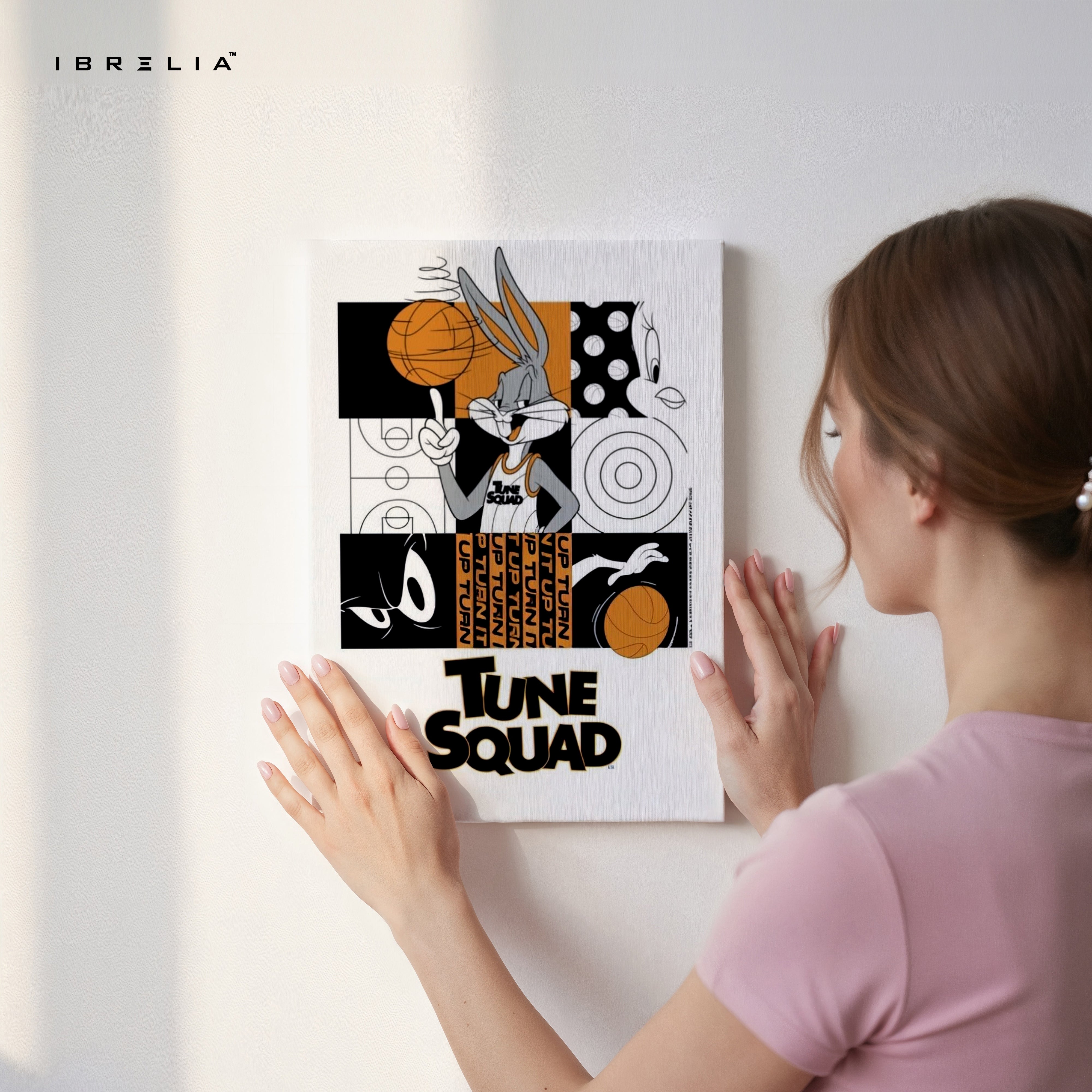 Tune Squad Basketball Pop Art – Iconic Cartoon Sports Wall Art | 4K Ultra Wrap Frame Wall Art in Pakistan | IBRELIA™